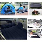 Detailed view of the easy-to-use air pump included with the inflatable car bed.