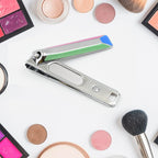 Stylish stainless steel folding nail clippers, perfect for travel.