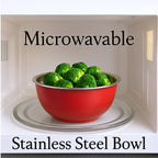 Top view of 2200ml plastic serving bowl showing lid and steam vents