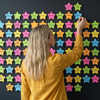 Fun star-shaped sticky notes for office and school use