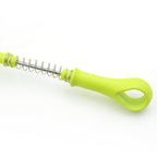 Top-down view of the potato masher, highlighting its unique perforated mashing plate.