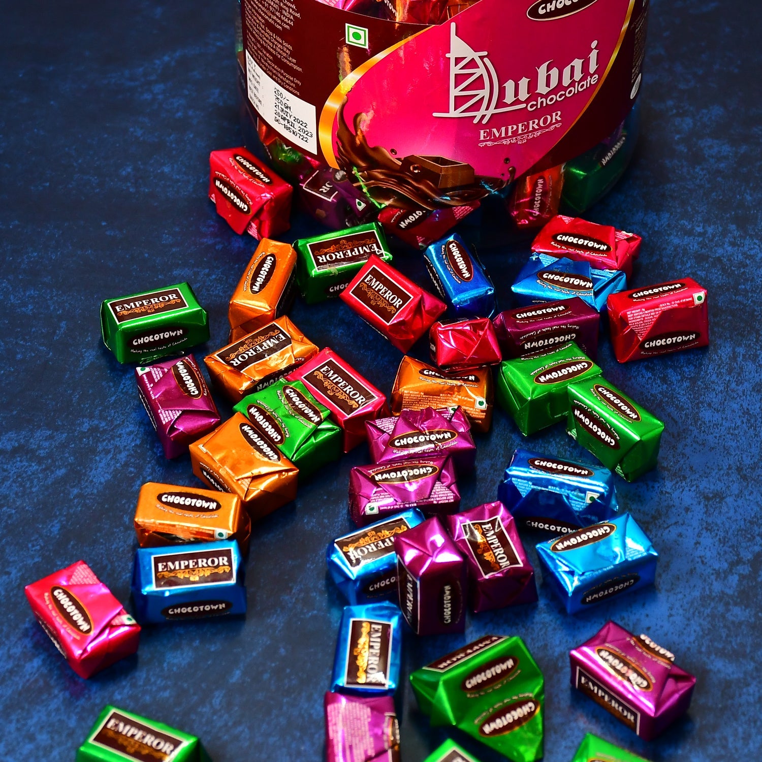 Chocotown branding on the luxury chocolate packaging