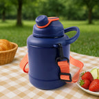 Gym and outdoor sports water bottle with vacuum insulation