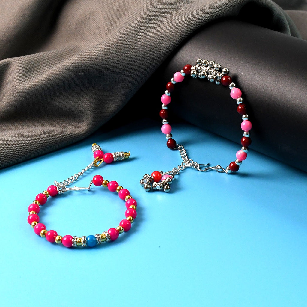 Traditional beaded bracelet showcasing colorful stones and ethnic design