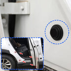 Close-up of durable rubber car door shock absorber material with textured surface