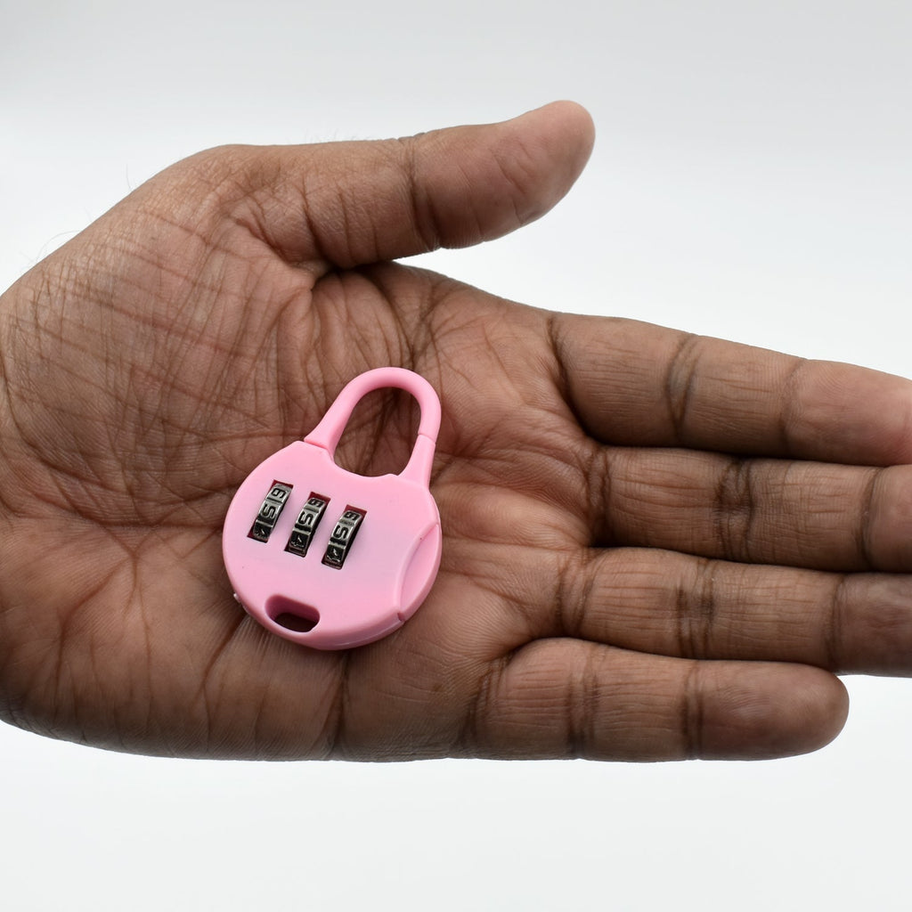 A pair of 3-Digit Zipper Locks, showcasing their compact and durable design.