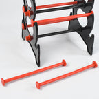 Elegant bangle stand on a dressing table, enhancing bedroom decor and organization.