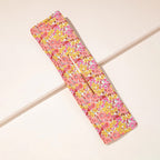 Assortment of adjustable wire headbands featuring various mixed floral prints.