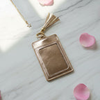 PU Leather card holder with multiple card slots and lanyard