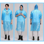Folded emergency raincoat card packaging compact and travel-friendly