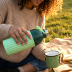 Gym water bottle insulated for hot and cold beverages, 1700ml capacity