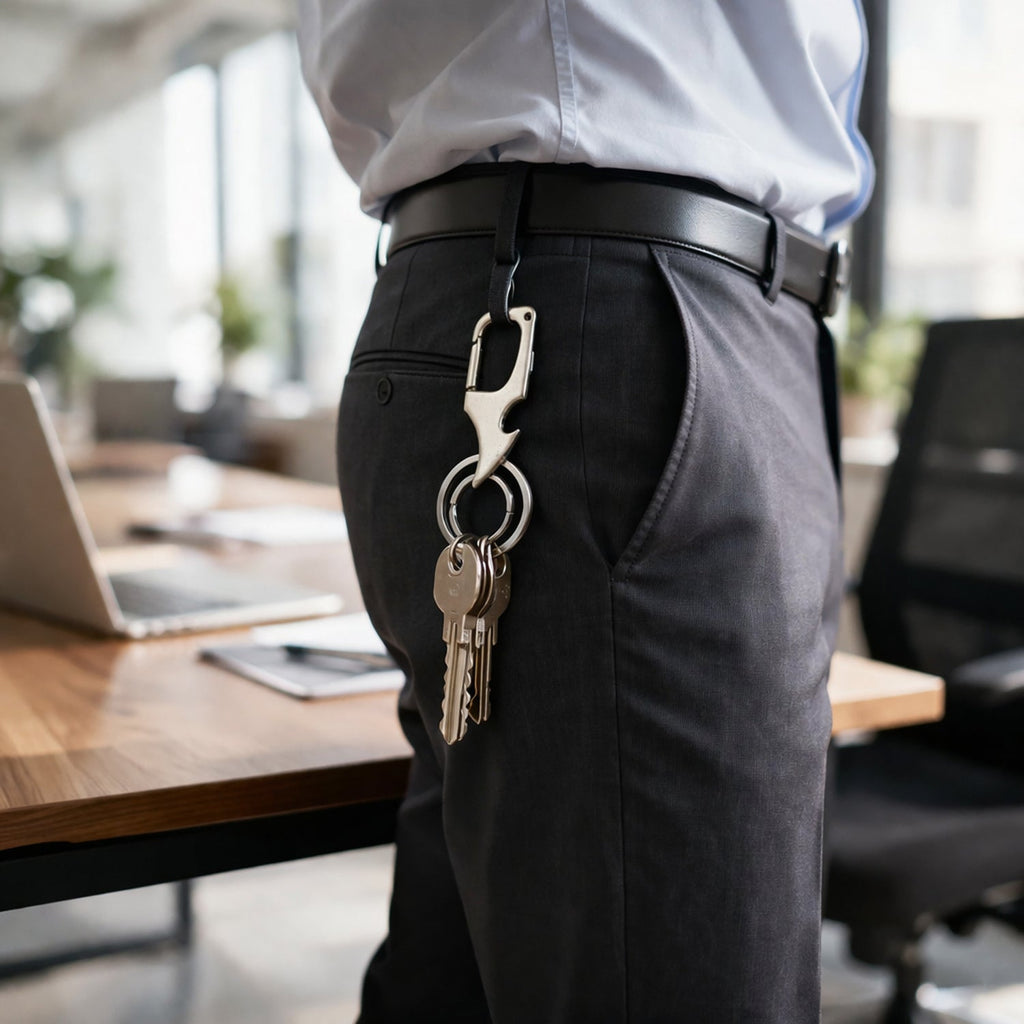Strong keychain holder clip with smooth finish