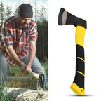 Hatchet Axe with a protective sharp edge cover for safety.