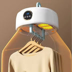 Quick drying process with portable clothes dryer in small space