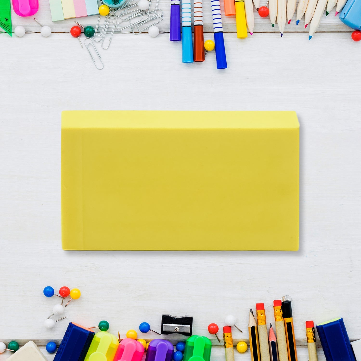 Variety of fancy erasers in different shapes and colors for kids.