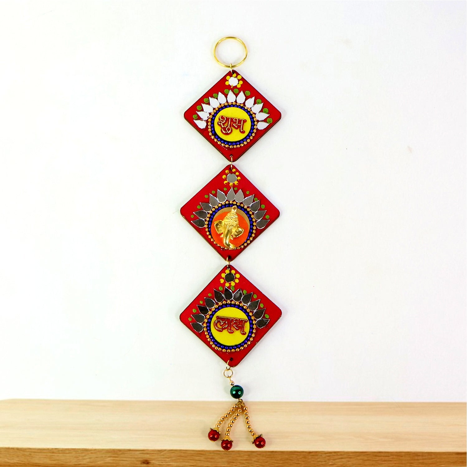 Durable and vibrant Labh Shubh decorative wall hanging for festivals