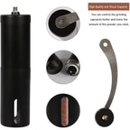 Close-up of the Siplix manual coffee grinder's burr mechanism for precise grinding.