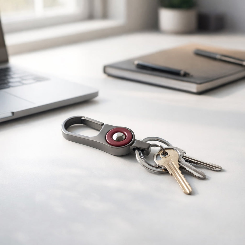 Double ring keychain clip for keys and accessories