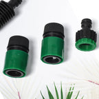 Detailed view of the water hose lock nozzle with its secure locking mechanism.