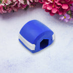 Dark blue Jawline Exerciser shown at an angle, ready for use.
