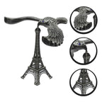 Front view of the balancing eagle toy and Eiffel Tower base, ready to adorn any desk or shelf.