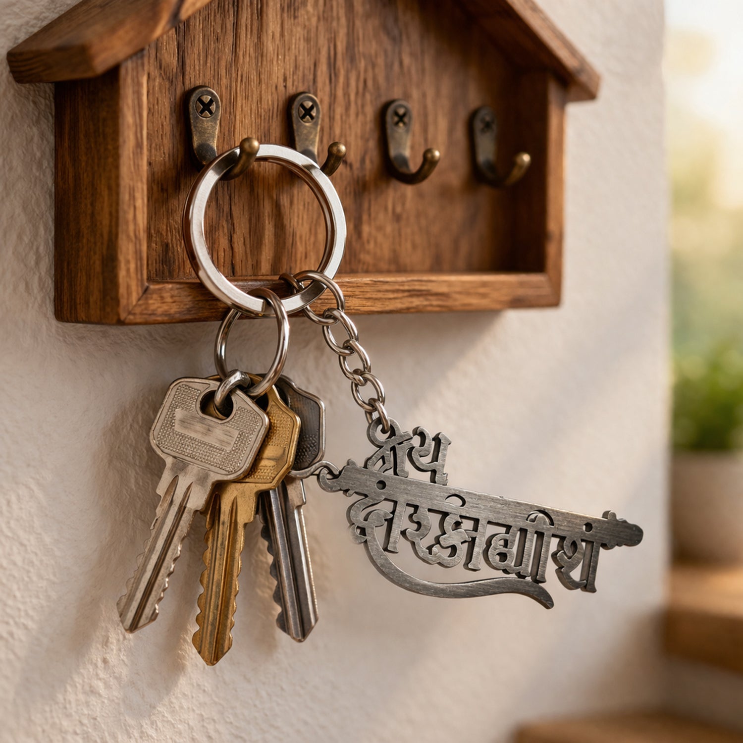 Durable metal Jay Dwarkadhish keyring