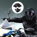 Angled view of the RaceVault off-road motorcycle goggles and windproof mask.