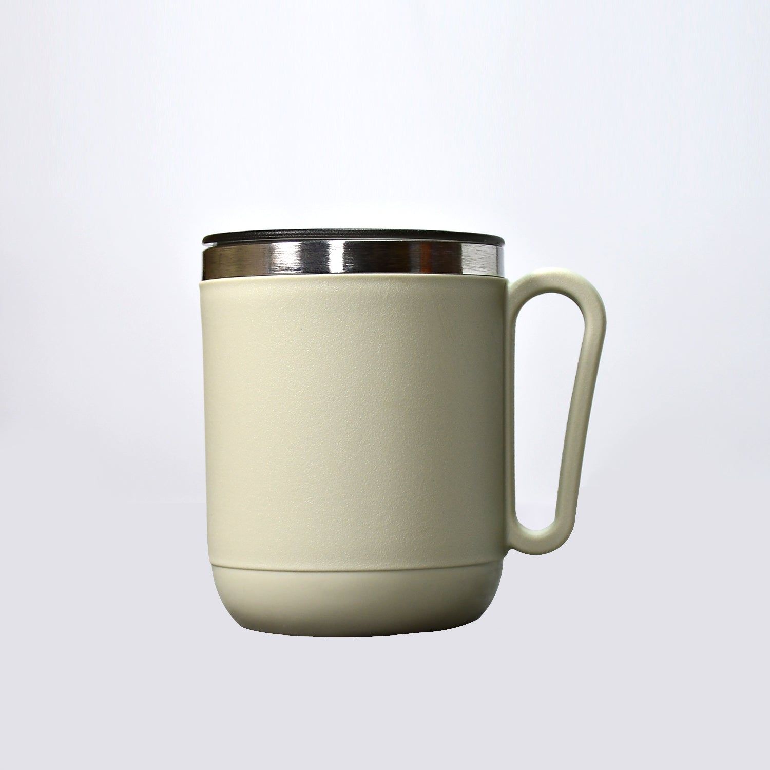 A top-down view highlighting the comfortable handle of the Ganesh coffee mug.