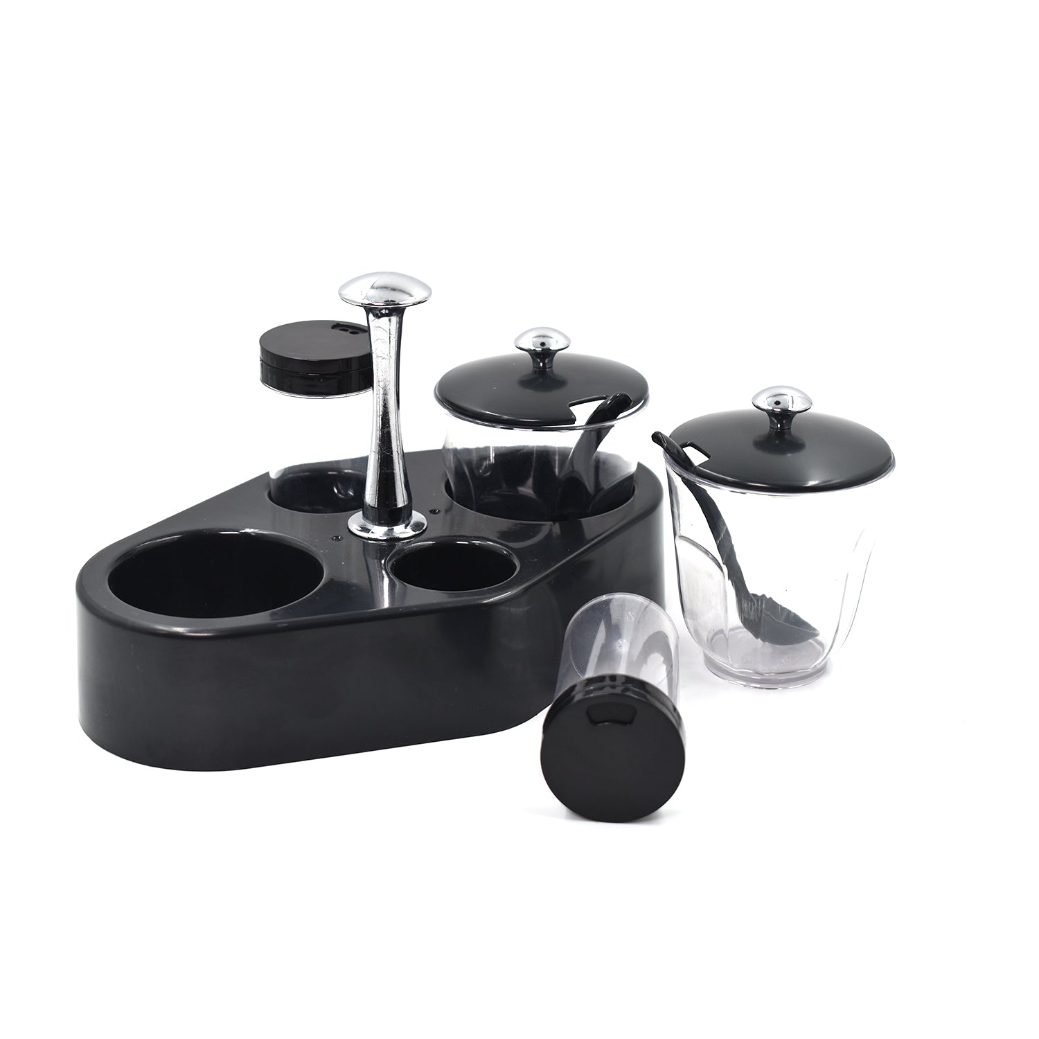 Ganesh Spice Condiment Set displayed in a modern kitchen setting, ready for use.