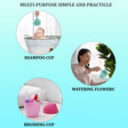 Top view of the Baby Shampoo Shower Cup, showing its wide opening for easy filling and controlled pouring.