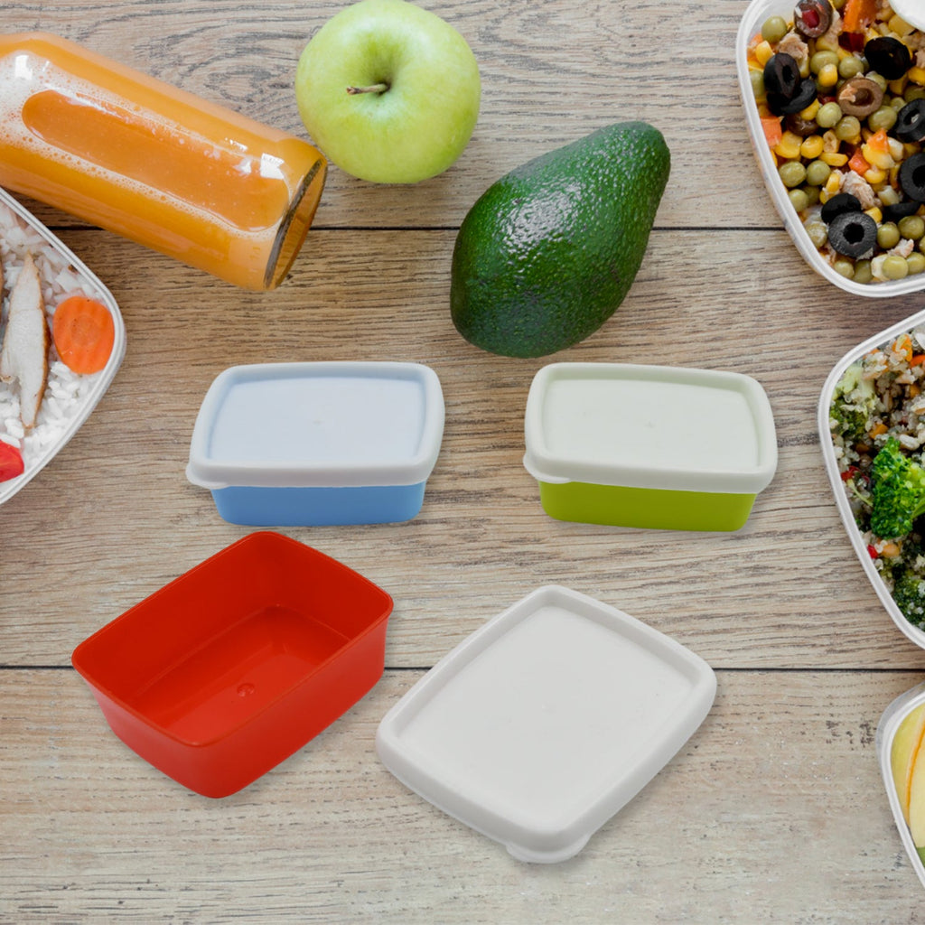 Set of Tidy Table's airtight food containers placed on a modern kitchen counter.
