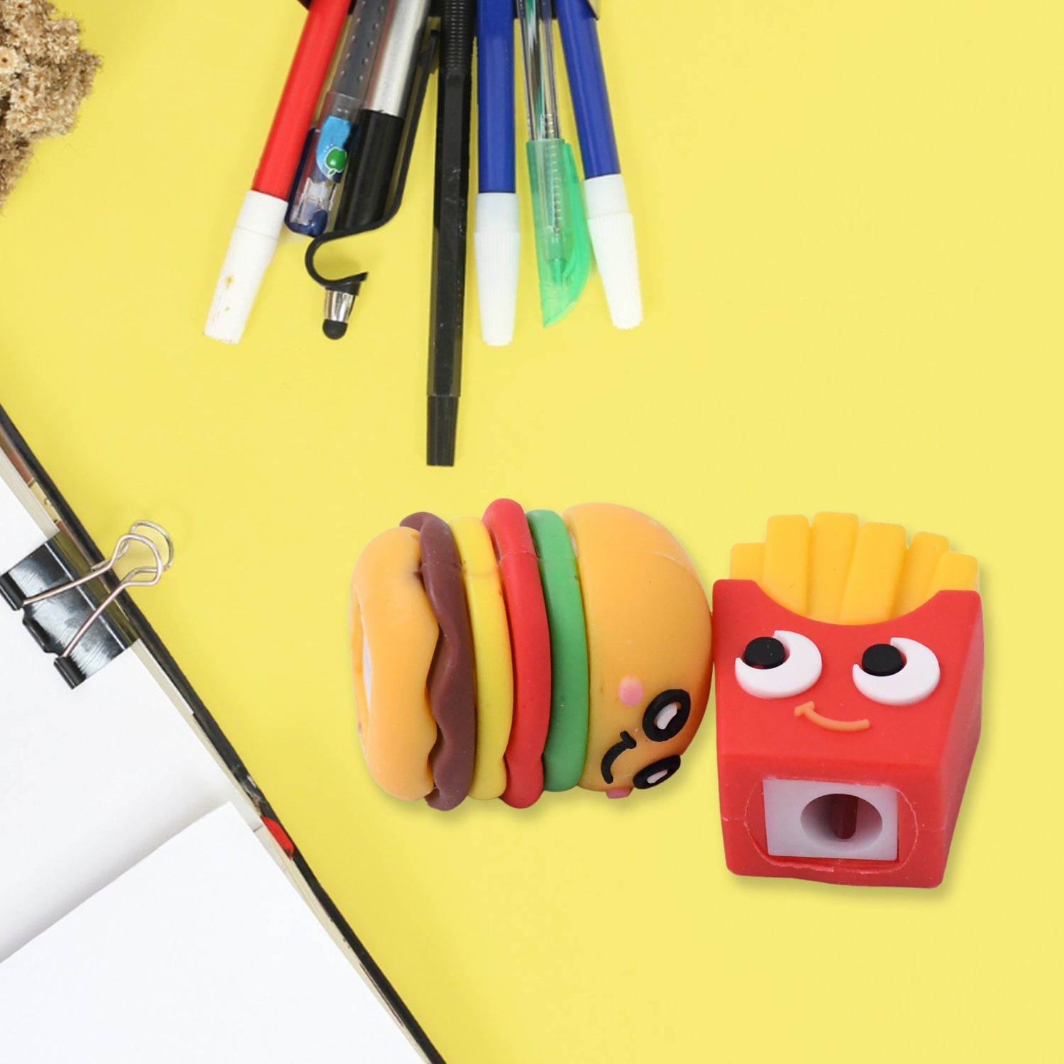 Cartoon shaped pencil sharpener with rotary cutter for kids