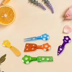 The versatile cheese knife set featuring different blade types.