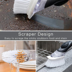 Detailed view of the easy-to-open cap for refilling soap in the dish brush handle.