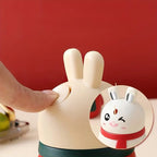 The durable PP material construction of the rabbit toothpick dispenser is visible.