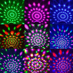 Portable Disco Ball Light illuminating a festive gathering with multi-color beams.