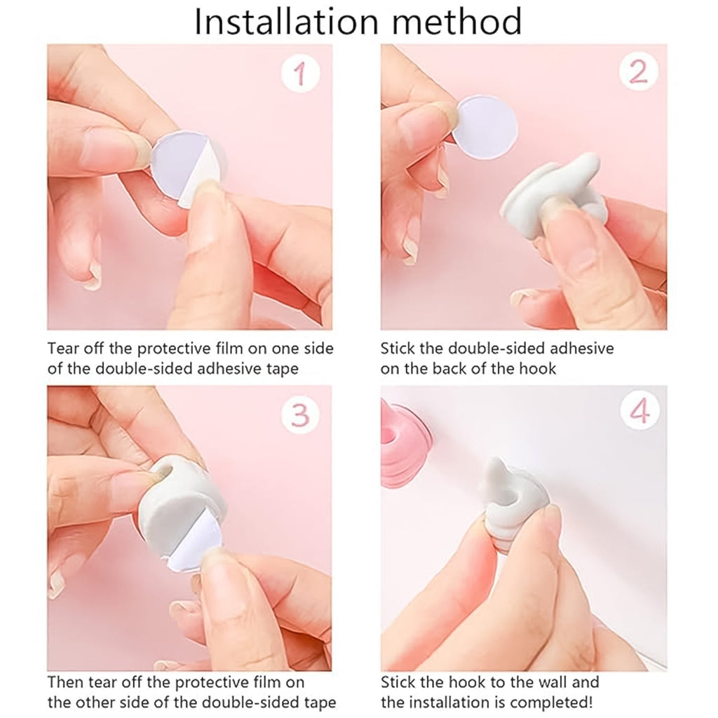 Flexible white hand-shaped wall holder open showing silicone material
