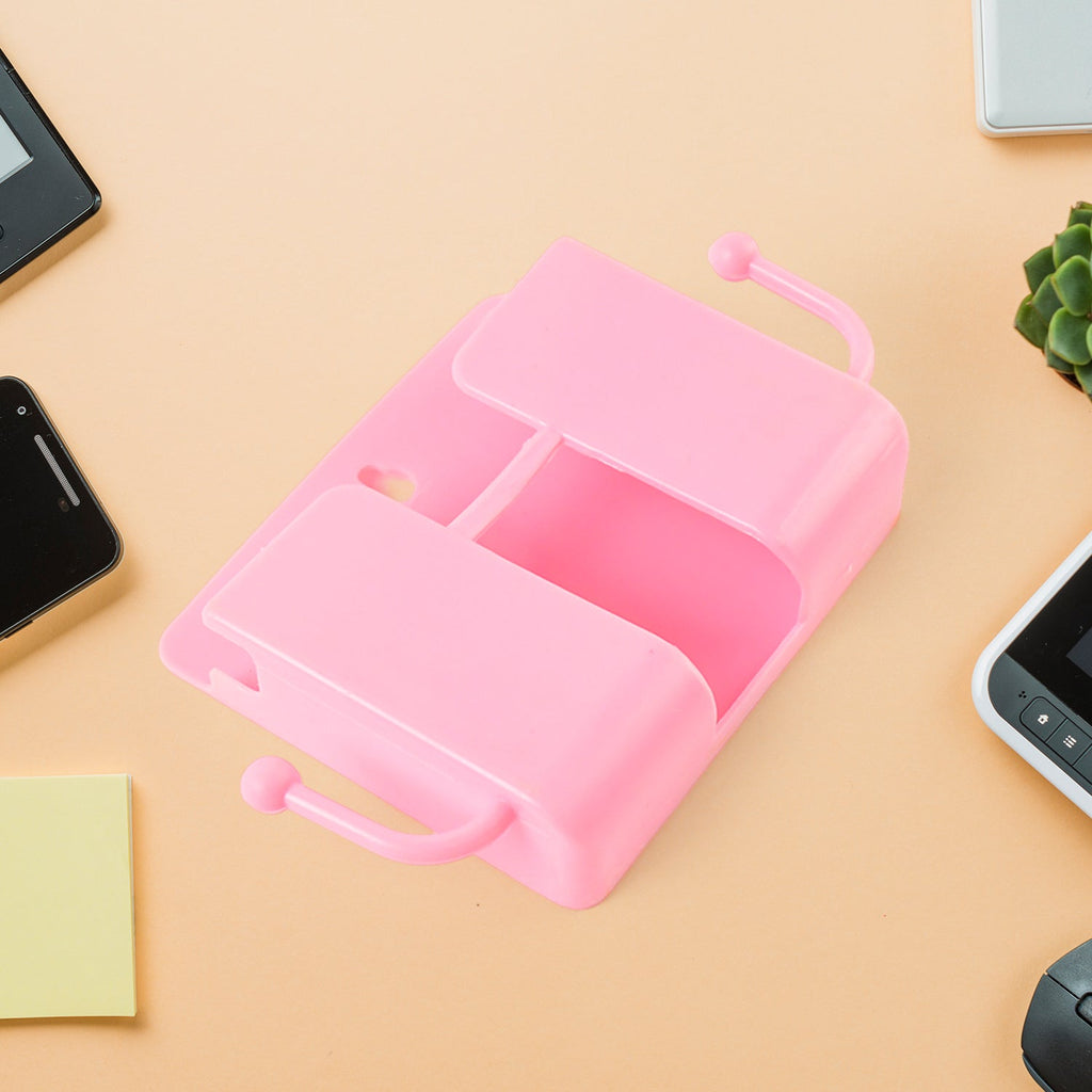 Wall mount mobile charging stand with built-in hook for convenience
