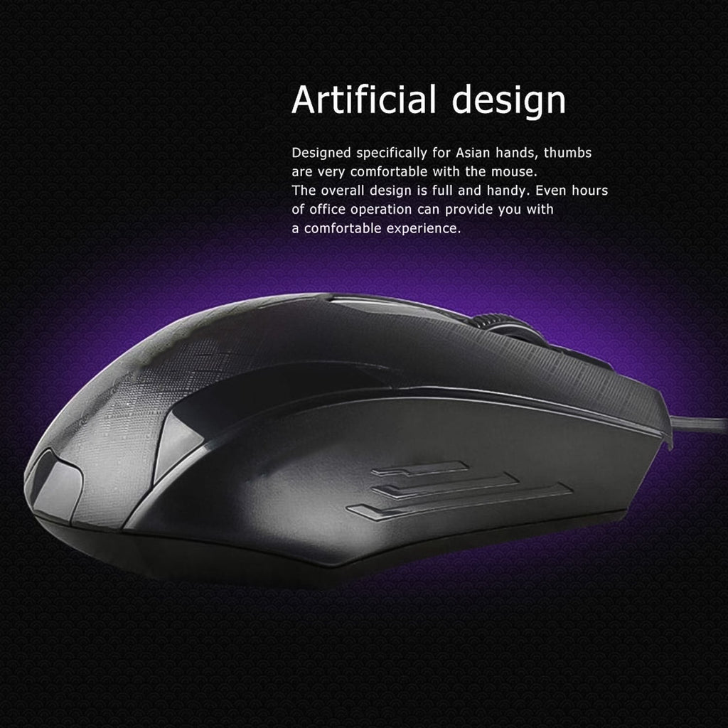 Modern wired optical mouse designed for enhanced productivity and precision.