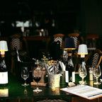Side view of the elegant dimmable LED bottle lamp, highlighting its sleek design.