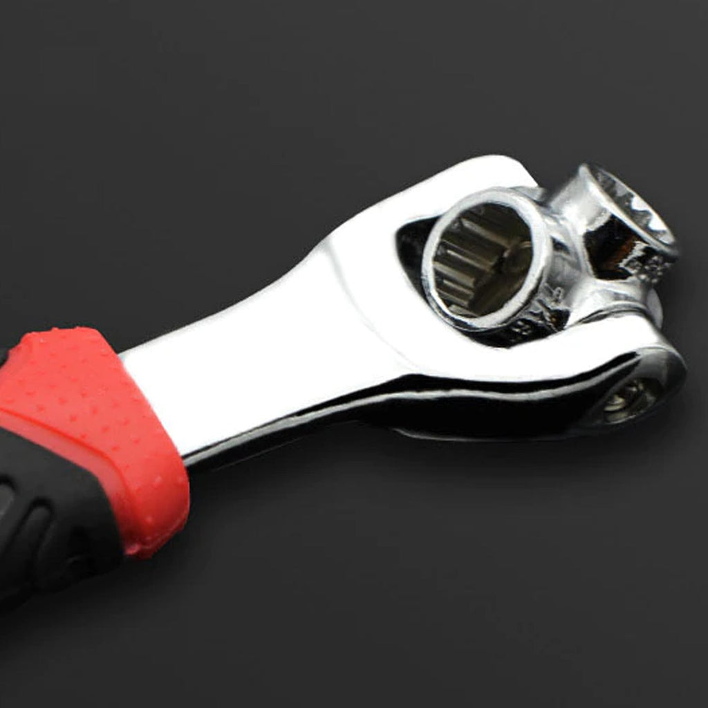 The compact spanner tool featuring its robust multi-socket capabilities.