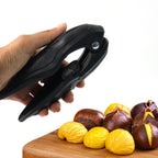 Heavy duty nutcracker tool showcasing serrated grip teeth