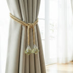 Decorative curtain rope tassel tieback with crystal drop
