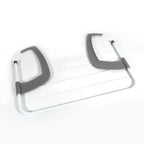 The versatile folding drying rack holding socks and towels, showcasing its multi-purpose design.