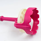 Ergonomic handle of potato masher for comfortable use.