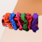 Close-up of 12 premium elastic hair bands suitable for all hair types