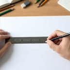 Steel measurement scale and straight edge ruler