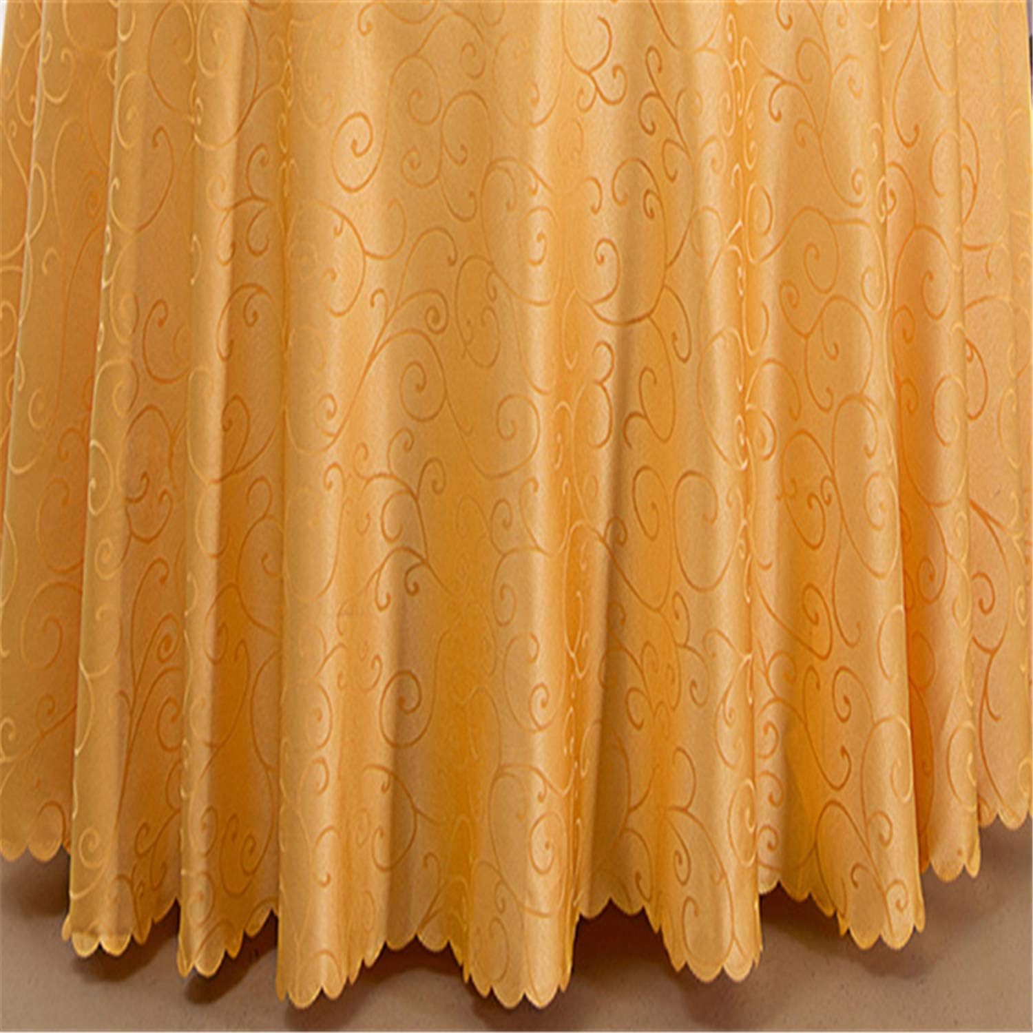 Folded reusable table cloth made of thick polyester fabric ready for use.
