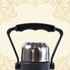 Top view showing leakproof design and handle of insulated water bottle