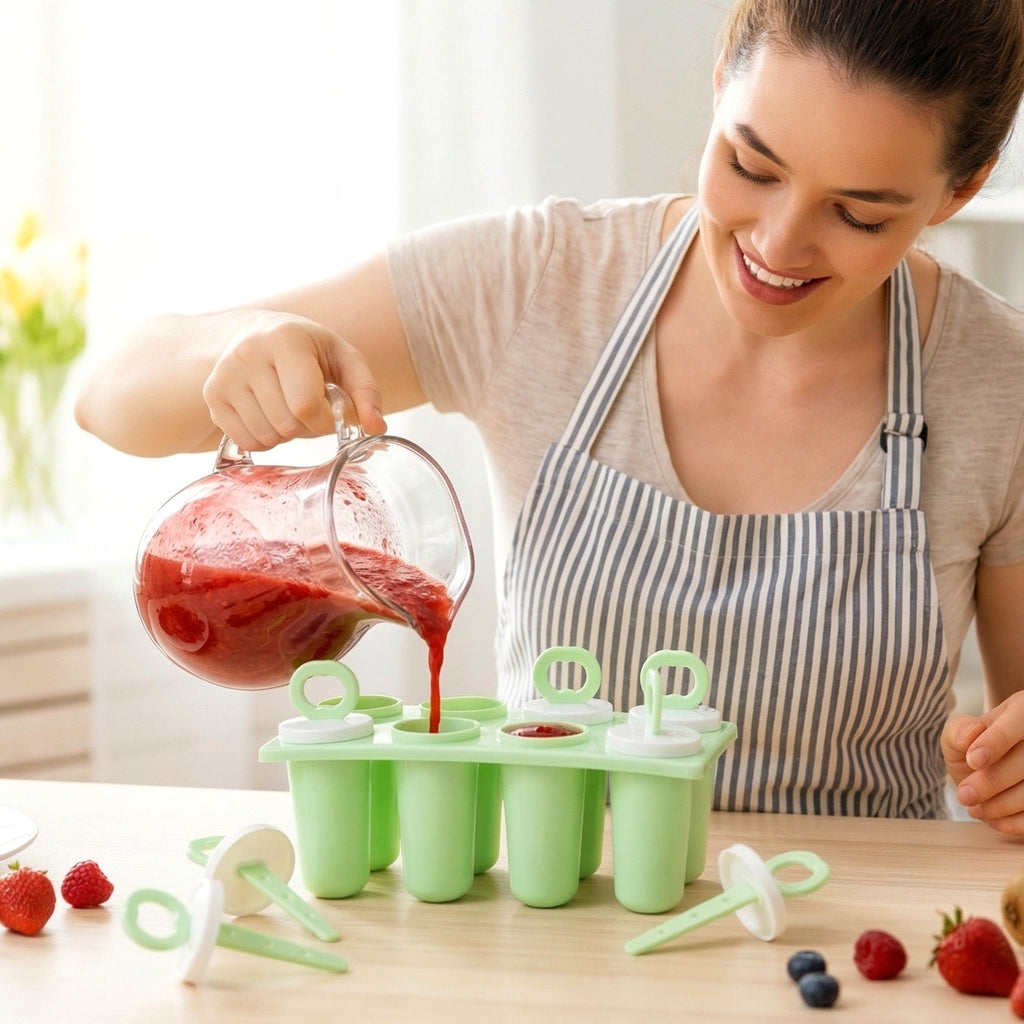 Home freezer popsicle mold set for creative desserts